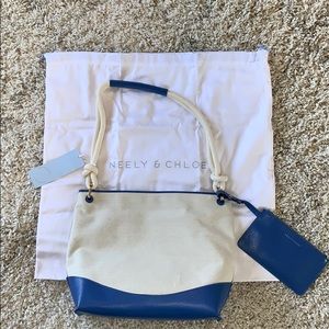 Neely and Chloe Canvas and Leather Bag